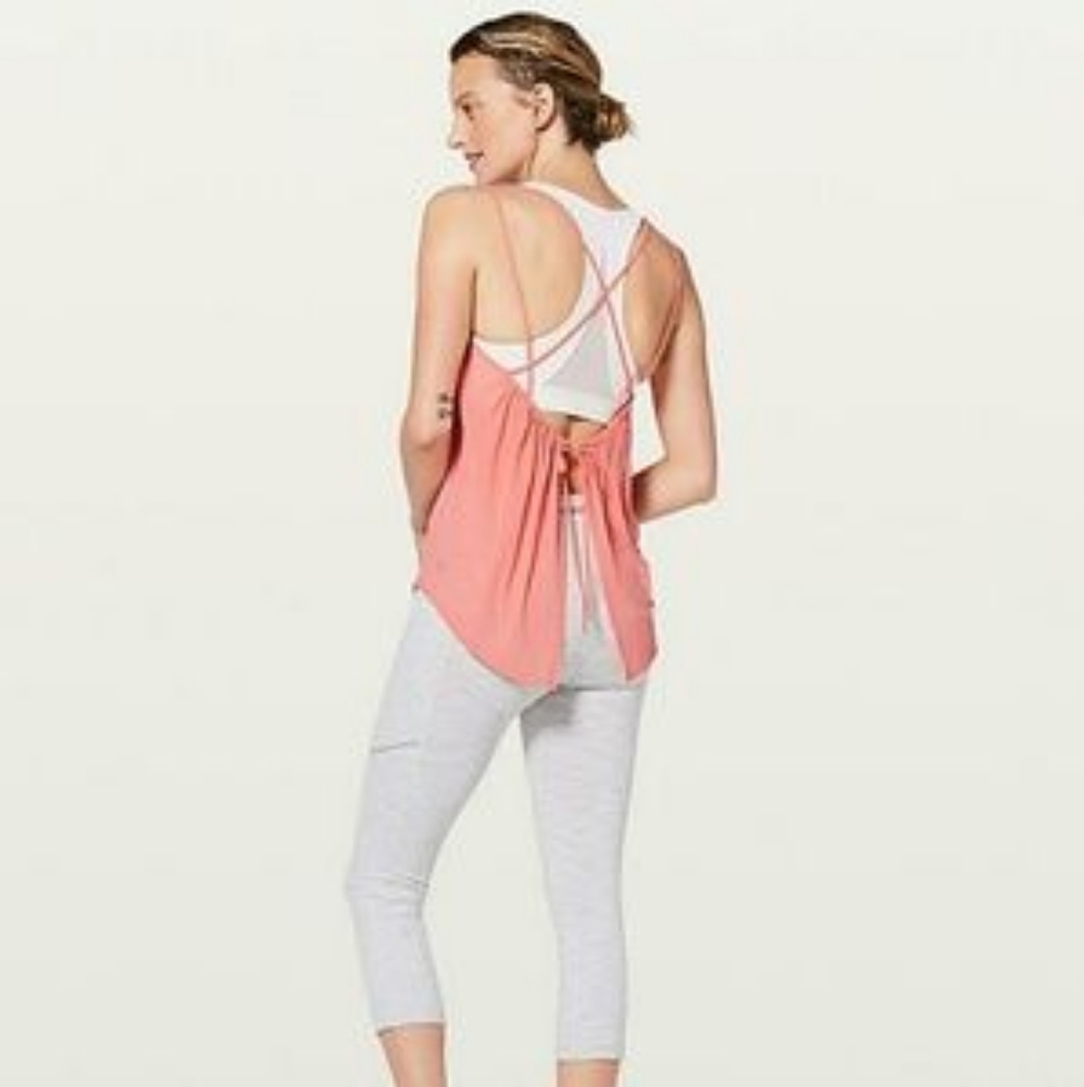LULULEMON sheer tie back tank